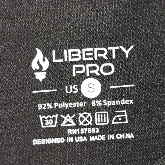 Liberty Pro Shirt Womens Small Black Athletic Performance Running Tee Reflective - Picture 3 of 7